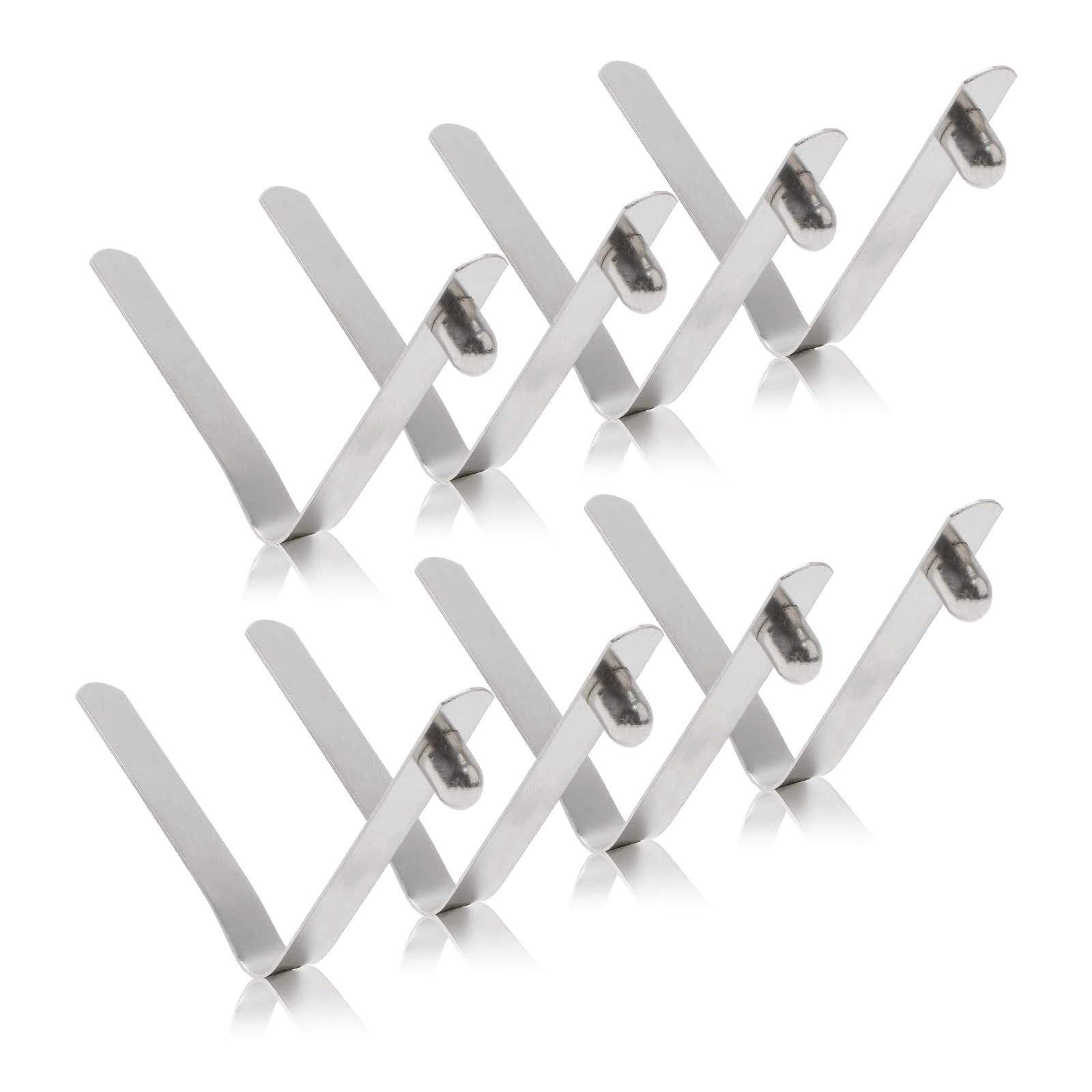 INCREWAY Tent Pole Clips, 8PCS Kayak Paddle Spring Snap Clips, Stainless Steel Tent Pole Push Button Spring Clips for Camping Kayak Paddle Tent Pole, 6mm Button + 42mm Long