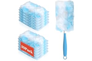 LYASIL Duster Refills Compatible with Swiffer Heavy Duty Duster Refill,10 Count Dusters for Swiffer Duster Kit,Dusters for Cleaning/Car/Electronics/Furniture/Blinds/Ceiling Fan Cleaner(Only Refills) (10)