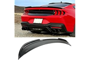 YHoptional Rear Trunk Wing Spoiler for Ford Mustang 2024-2025, Replacement for 2024 2025 Mustang Ecoboost S650 Dark Horse GT Accessories Lower Ducktail Spoiler Rear Lip Body Kit