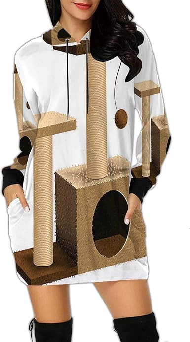 tan hoodie dress