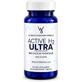 Active H2 Ultra Hydrogen Water Tablet - Optimize Health, Support Immunity, and Balance Antioxidants with Benefits of Molecular Hydrogen (1 Bottle, 60 Tablets)