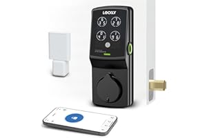 Lockly Secure Pro, Wi-Fi Smart Deadbolt, Keyless Entry Door Lock, PIN Genie® Keypad, 3D Biometric Fingerprint Sensor, Auto Lock - Matte Black (PGD728WMB)
