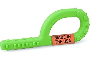 ARK THERAPEUTIC ARK Textured Grabber Sensory Chew, Sensory Toys for Kids and Adults, Chewy Fidget for Autism, ADHD, SPD, Anxiety, Medical-Grade Oral Motor Therapy Tools, XT, Firm, Lime Green