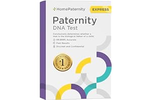 HomePaternity Express DNA Paternity Testing for Child and Father, Next-Day Results, Over 99.999% Confidence, All Fees Included, Includes Overnight Return Shipping to Lab
