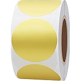 Hybsk 1.5 Inch Blank Color Coding Labels Inventory Management Home Organization Target Pasters for Shooting 500 Adhesive Stickers Per Roll (Gold Foil)