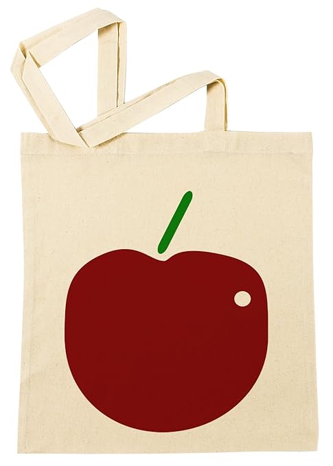 Manzana Bolsa De Compras Playa De Algodón Reutilizable Shopping Bag Beach: Amazon.es: Hogar