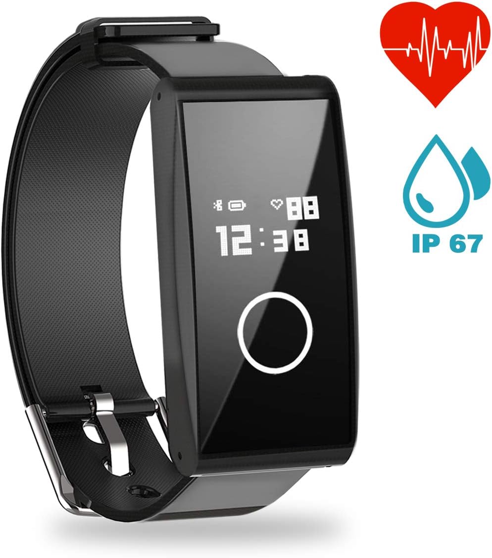 METALBAY Fitness Activity Tracker with Automatic Heart Rate Monitor, Waterproof Smart Watch with Exercise Swimming Fit for iPhone Hwei Xiaomi Android Phones