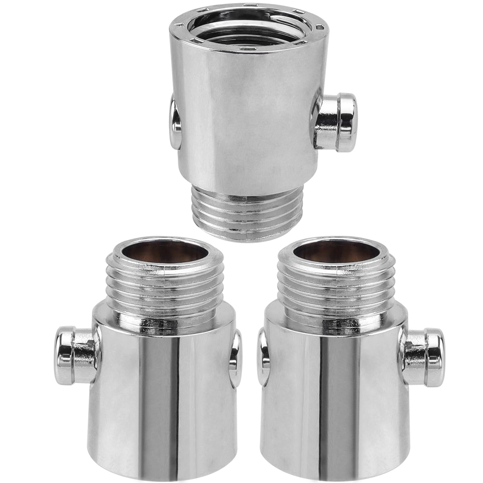 Treki 3 Packs Shower Head Shut-Off Valve G1/2 Universal Button Type Water Regulator Water Flow Control Valve for Shower Arm and Hose or Bidet Sprayer