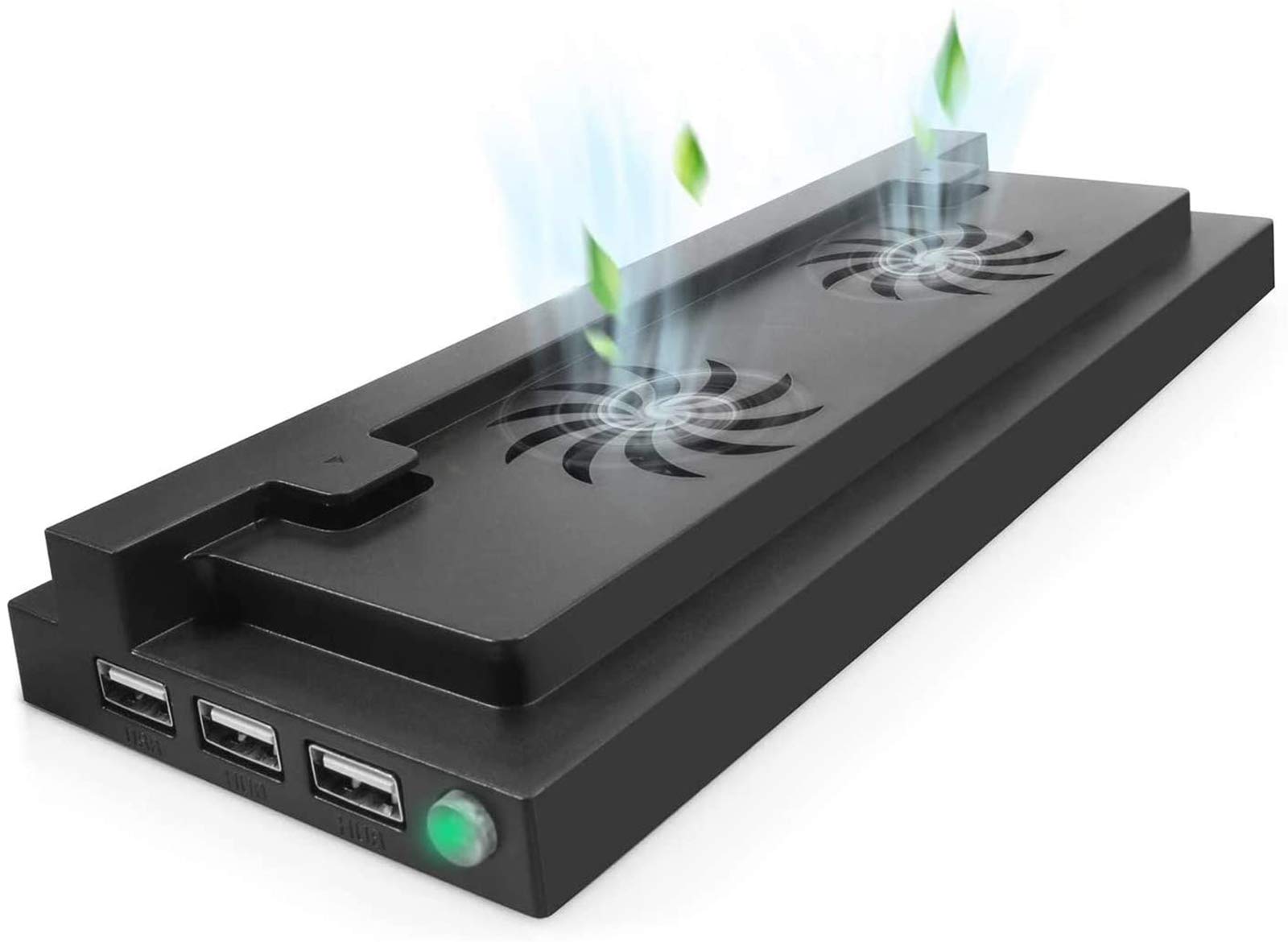 Xbox One S Vertical Stand with Cooling Fan and 3 USB Charger Ports,All-in-One Unique Appearance Design