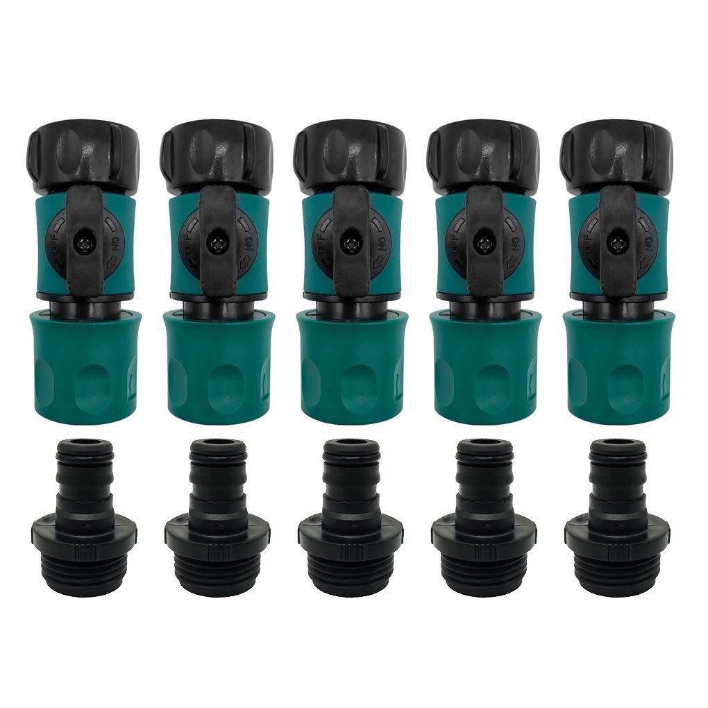 Plastic Garden Hose Quick Connect with Shutoff