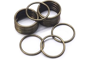 SEMINI 20PCS O Ring Buckle electroplated Zinc Alloy O-Rings Tone for Hardware Bags Belts Craft DIY Accessories