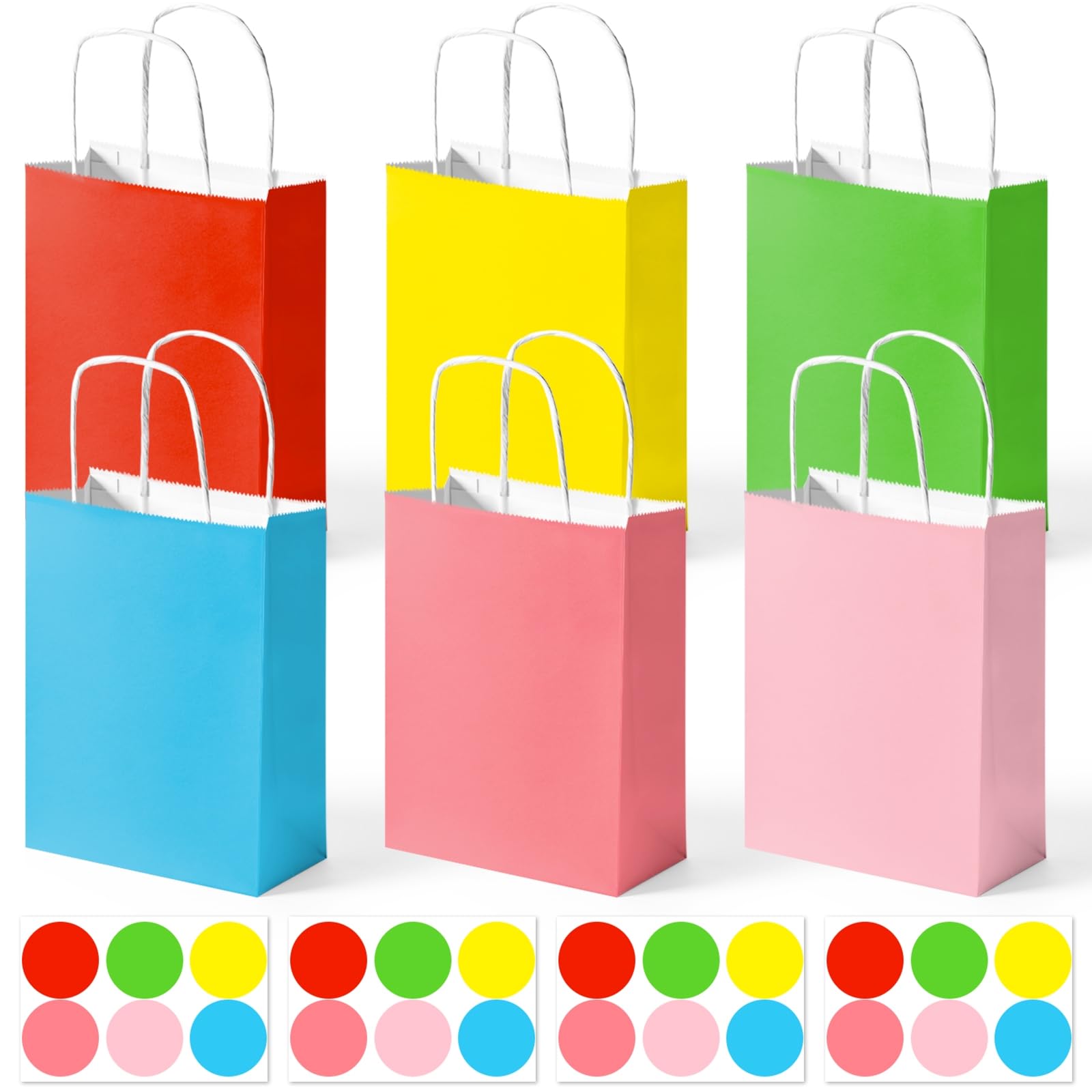 TKSBAG 12PCS Sall Gift Bags - Gold Gift Bags With Handles, 6.29 X 2.36