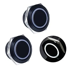 DMWD 2pcs 19mm Metal Momentary Push Button Switch