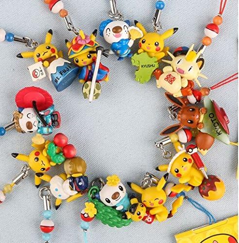 original pvc Random send Japanese classic anime figure action figure set 1-2cm phone strap (2)