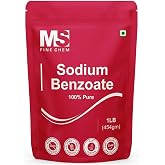 MS Finechem Sodium Benzoate 100% Purity Food Grade Preservative Additive - 1 LB
