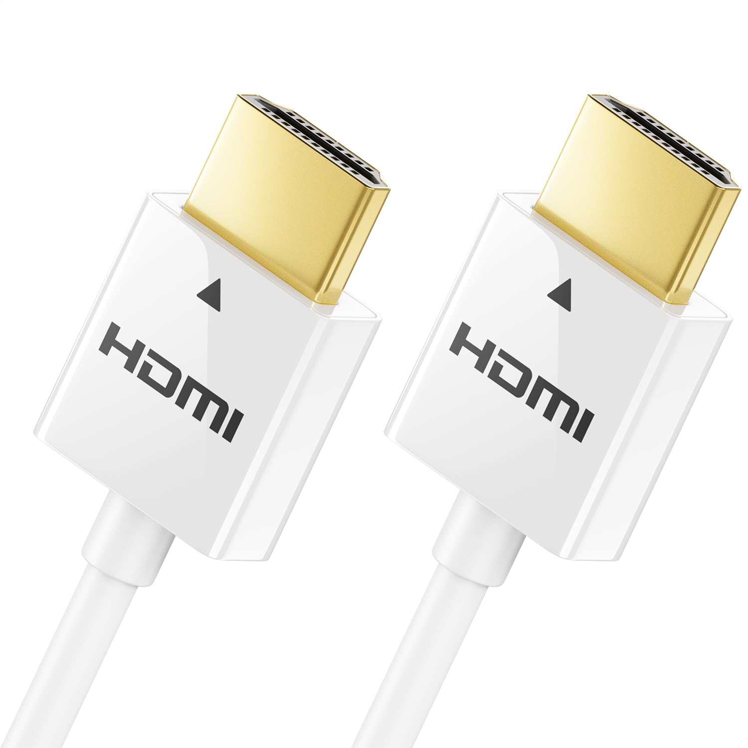 deleyCON 3m Flexible High-Speed HDMI Cable Slim with Ethernet (Latest Standard) 3D 4K UHD - White