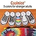 Coolnice No Tie Shoelaces for Kids, Men & Women | Waterproof & Stretchy Silicone Flat Elastic Shoe Laces | for Athletic, Sneaker, Hiking Boots, Board & Casual Shoe | Eliminate Loose Shoelace Accident
