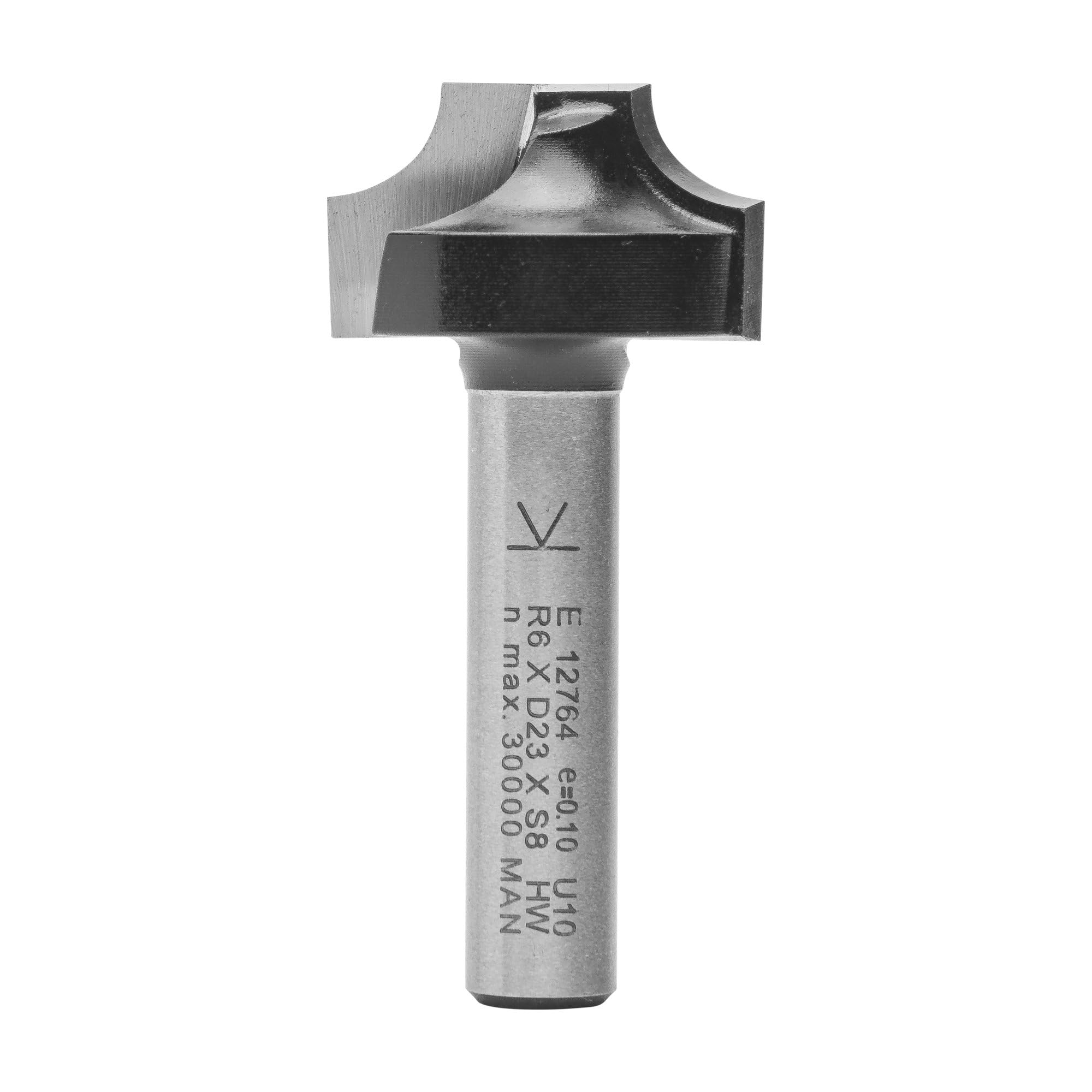 ENT 12764 Beading Cutter TC Shank (S) 8 mm, Diameter (D) 23 mm, NL 13 mm, R 6 mm, SL 32 mm