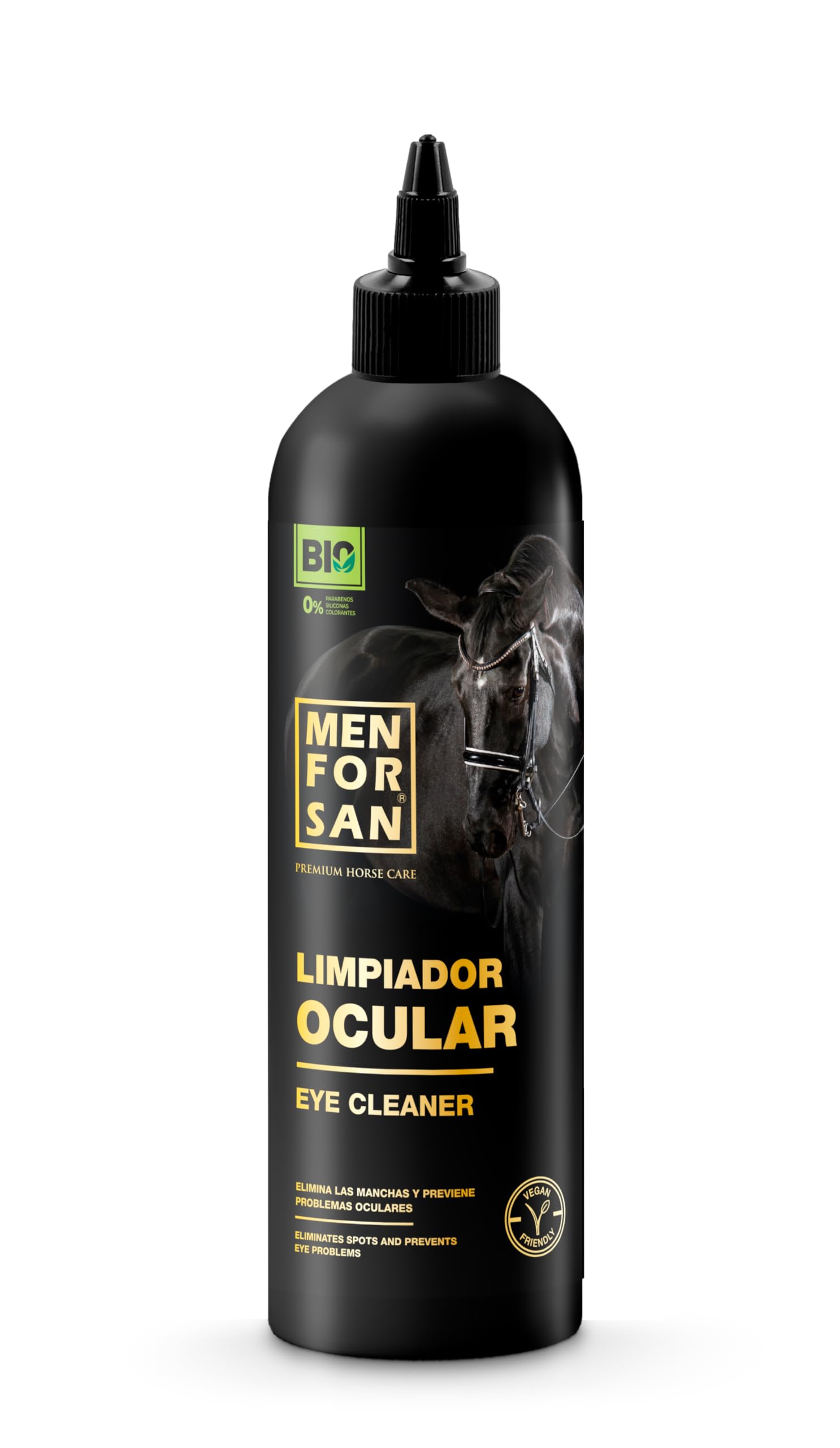 MENFORSAN Limpiador ocular para caballos, 500ml | Elimina la suciedad | Vegan friendly, 100% Natural | PREMIUM HORSE CARE