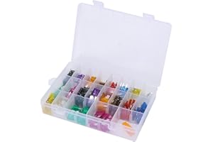 220pcs Fuse Assortment Kit Small Medium Size 2A to 35A Automotive Fuses for Cars Trucks SUVs ATVs UTVs Campers Motorcycles Bo