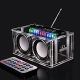 ZYWUOY DIY FM Radio Speaker Kit with LED Indicators and Remote 5V view 9