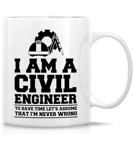 Amazon.com: SpreadPassion Personalized Civil Engineer Mug, Worlds Best  Civil Engineer Mug, Civil Engineer Gifts, Civil Engineer Gift for Men,  Women, Grandpa, Boyfriend, Birthday Christmas Basket Gag Gift Idea : Home &  Kitchen