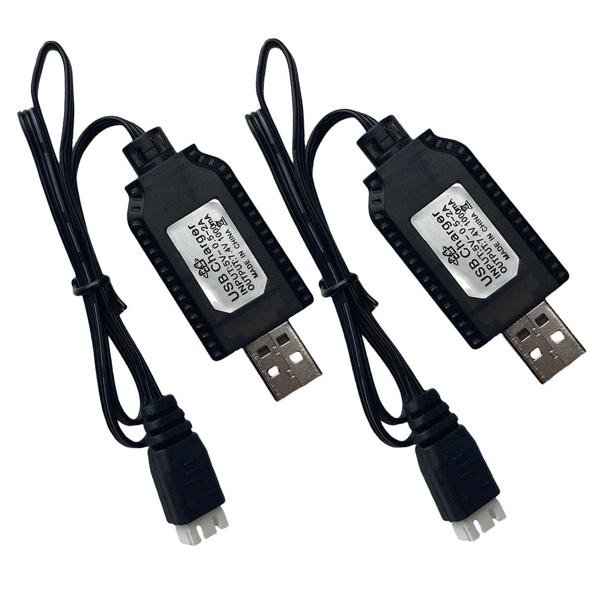 Photo 1 of [2-Pack] 7.4V USB Charger Cable with XH-3Pin Plug Universal Compatible RC Car RC Plane RC Tank RC Boat and Other Remote Control for 7.4V 2S Lipo Battery USB Charger with Battery Protection (2)