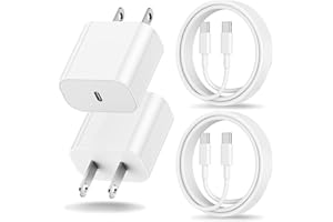 KITMINUN for iPhone 15 Charger and 6ft Type C to C Cable Cord Long,20W USB C Fast Charging Block for Apple iPhone 15 Pro Max/15 Plus, iPad Pro 12.9/11 inch/Air/Mini/3/4th/6,Wall Plug Power Adapter Cube Brick