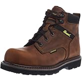 Thorogood Men's Jobsite Series 8" Composite Waterproof Safety Toe Boots | Non-Metallic, Full-Grain Leather, Rubber/EVA Outsole, Removable Single Density Polyurethane Footbed