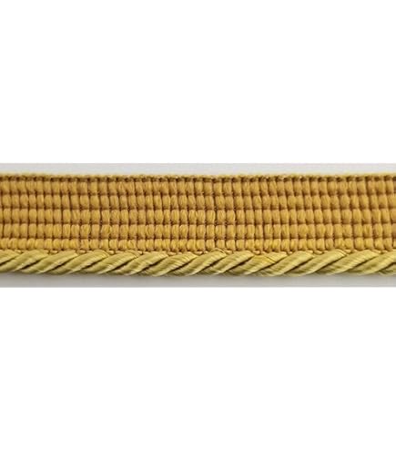 DÉCOPRO Grande 7/16 pulgadas Noblesse Collection Lip Cord Style # 0716H Color: Negro, Gris Plata - SGB (se vende por yarda