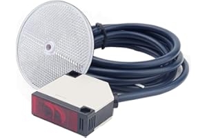 不适用 Mageway Indoor E3JK-R4M1 Retro-Reflective Photoelectric Beam Sensor 12-240VDC 24-240VAC Infrared Sensor Switch Proximity Switch 6FT Cable Induction 4M