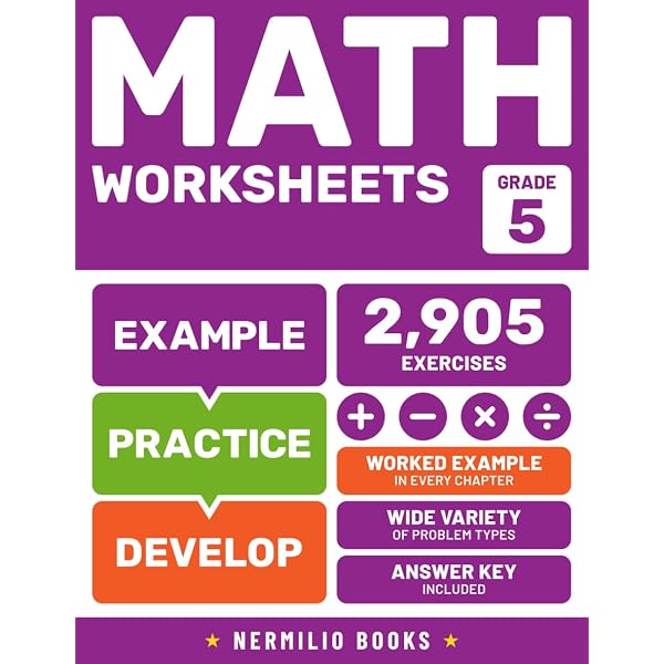グレードファイブ（GRADE5）　数学　英語 5th Grade Math Worksheets: Addition, Subtraction, Multiplication