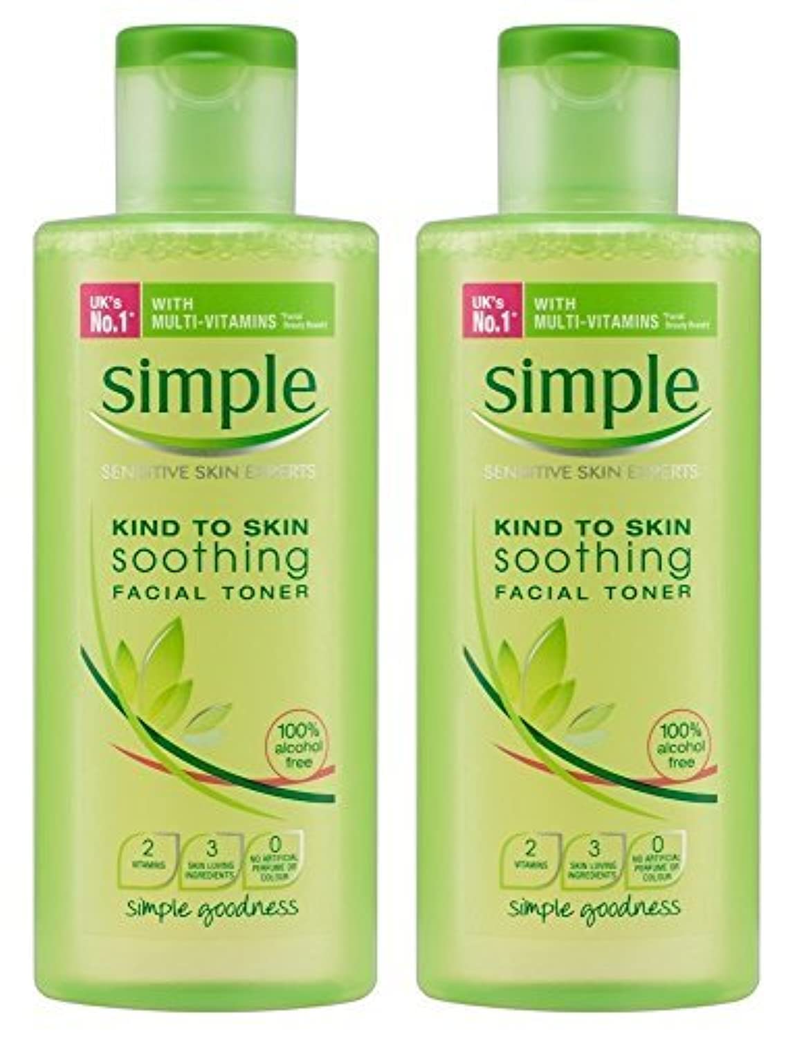 Simple Soothing Facial Toner 6.7 Ounce (198ml) (2 Pack)