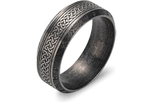 KIRTIJW Viking Rings for Men Norse Viking Raven Runes Vegvisir Compass Amulet Ring Jewelry for Men Women Boys Size 7-13