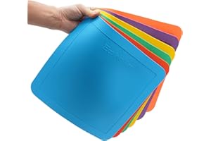 Eco Walker 12inch Flat Square Spot Marker Multi-Color Exercise Kids Floor Playmat