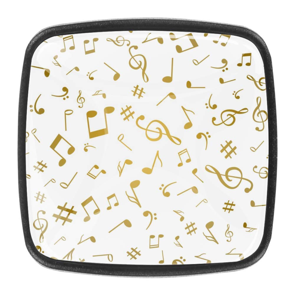 Schrankgriffe Goldene Noten Möbelknöpfe Kinder 4er Set Möbelknöpfe