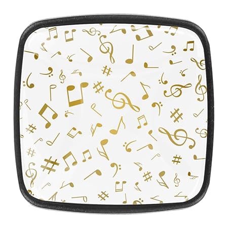 Schrankgriffe Goldene Noten Möbelknöpfe Kinder 4er Set Möbelknöpfe