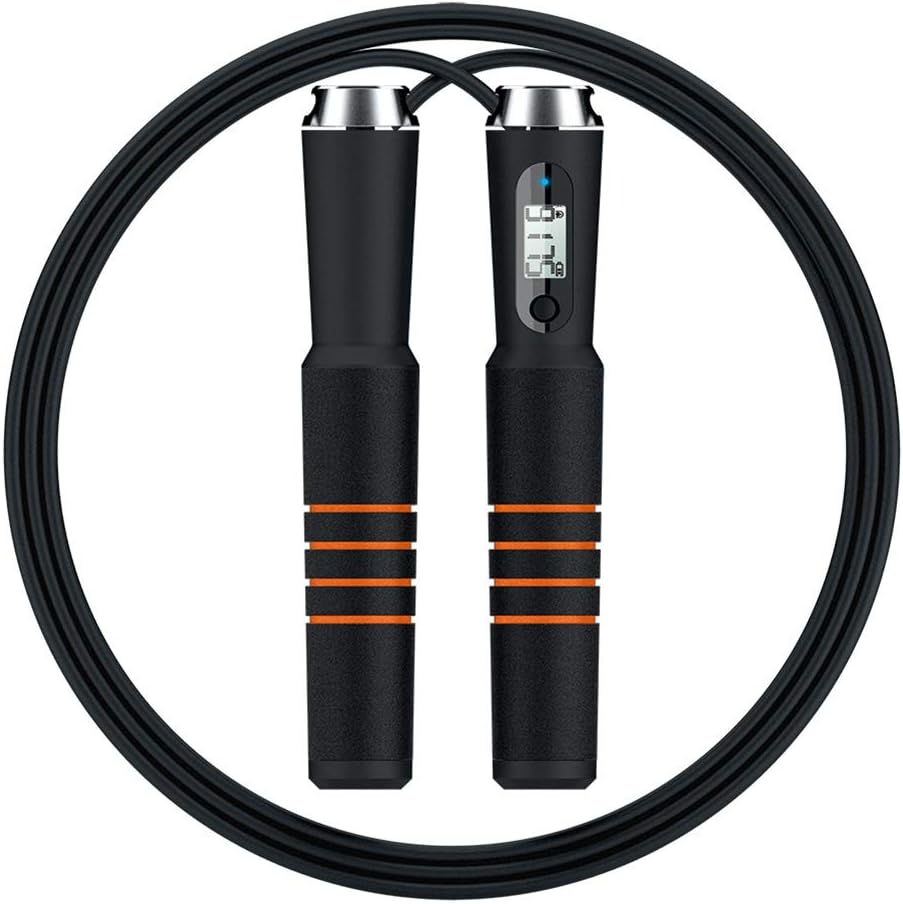 discountstore145 Jump Rope, Smart Bluetooth Counting Jump Skipping Rope Sports Fitness Tool for Men Women Kids