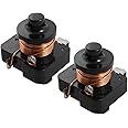 uxcell 2Pcs Coil Compressor Relay Start Relay for 1/3HP Refrigerator Black
