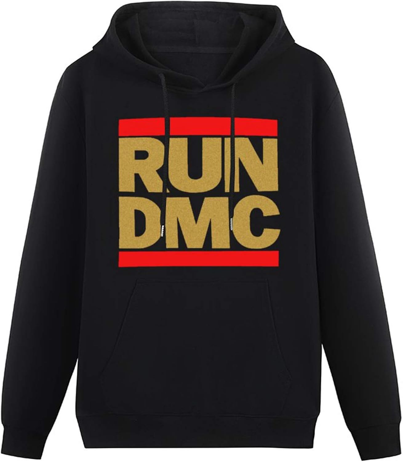 YOUYING Run Dmc Gold Glitter Run Dmc Printed Hoodie Long Sleeve Hooded