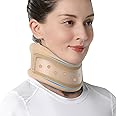 Velpeau Neck Brace for Neck Pain and Support - Soft Cervical Collar for Sleeping, Snoozing, Sleeping Upright, Anti-Snoring, Sleep Apnea for Women & Men (Khaki, Dual-purpose Version, L: 14-16.5"/3.3")