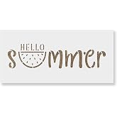 Hello Summer Watermelon Stencil - Perfect for Bright and Sunny Summer Decor