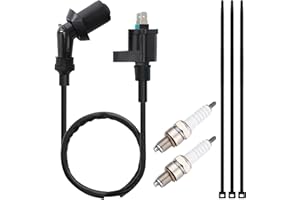 STYLEMAFIA High Performance Racing Ignition Coil Electrode Spark Plug fit for GY6 50cc 150cc 125cc 110CC 80CC 90CC Chinese ATV Moped Scooter ATV Go Kart Parts