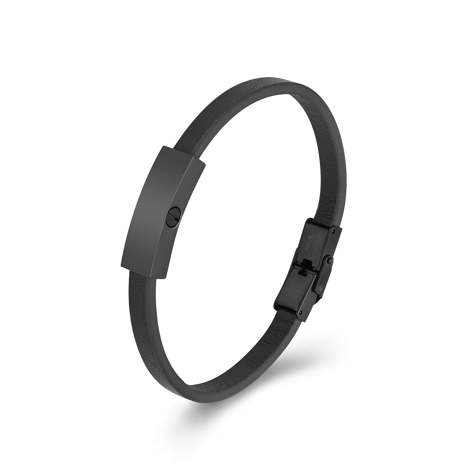 shajwo Cremation Jewelry Urn Leather Bracelet for Ashes for Women Men Memorial Keepsake Cuff Bracelet for Ashes, Leather Metal, stainless steel