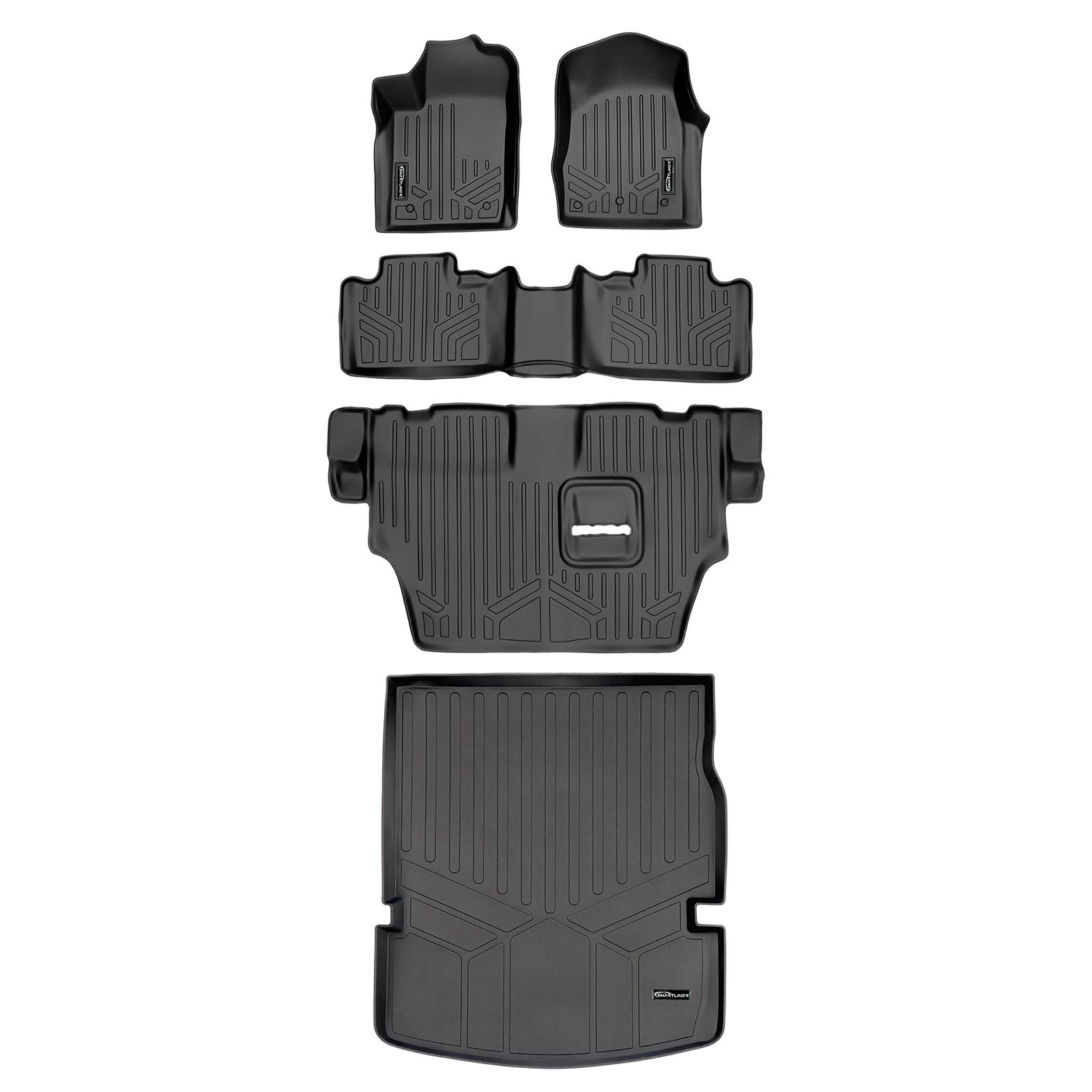 MAXLINER Floor Mats 3 Rows and Cargo Liner Behind 2nd Row Set for 2013-2016 Dodge Durango Image