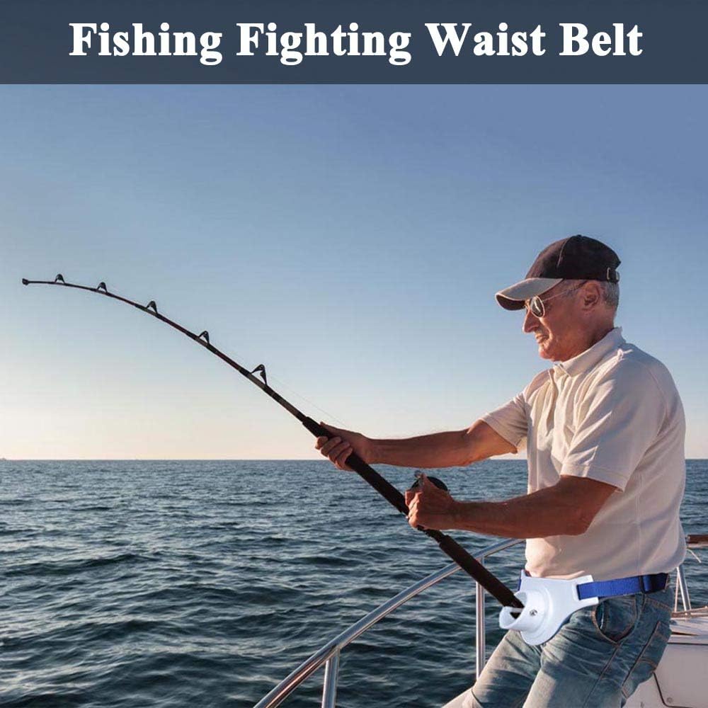 ASOCEA Fishing Fighting Waist Belt 2.3 Inch Inner Dia Offshore Tackle Boat Fishing Rod Holder: Clothing