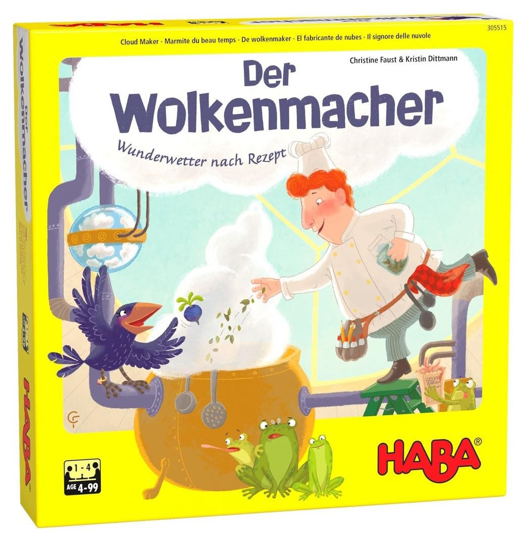 HABA 305515 Cloud Maker -A Cooperative Memory and Movement Game for Ages 4+ English Instructions (Made in Germany)