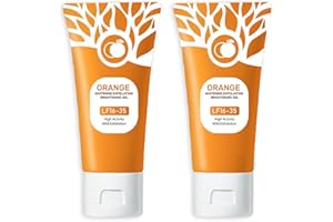 Ezyuanchly Orange Exfoliating Gel, Moisturizer Face Body Scrub Gel,Deep Cleansing Moisturizing Facial Exfoliator,Natural Orange Peeling Gel Face Scrub (2PCS)
