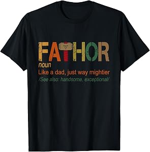 FA-Thor Like Dad Just Way Mightier Hero Fathers Day T-Shirt Small