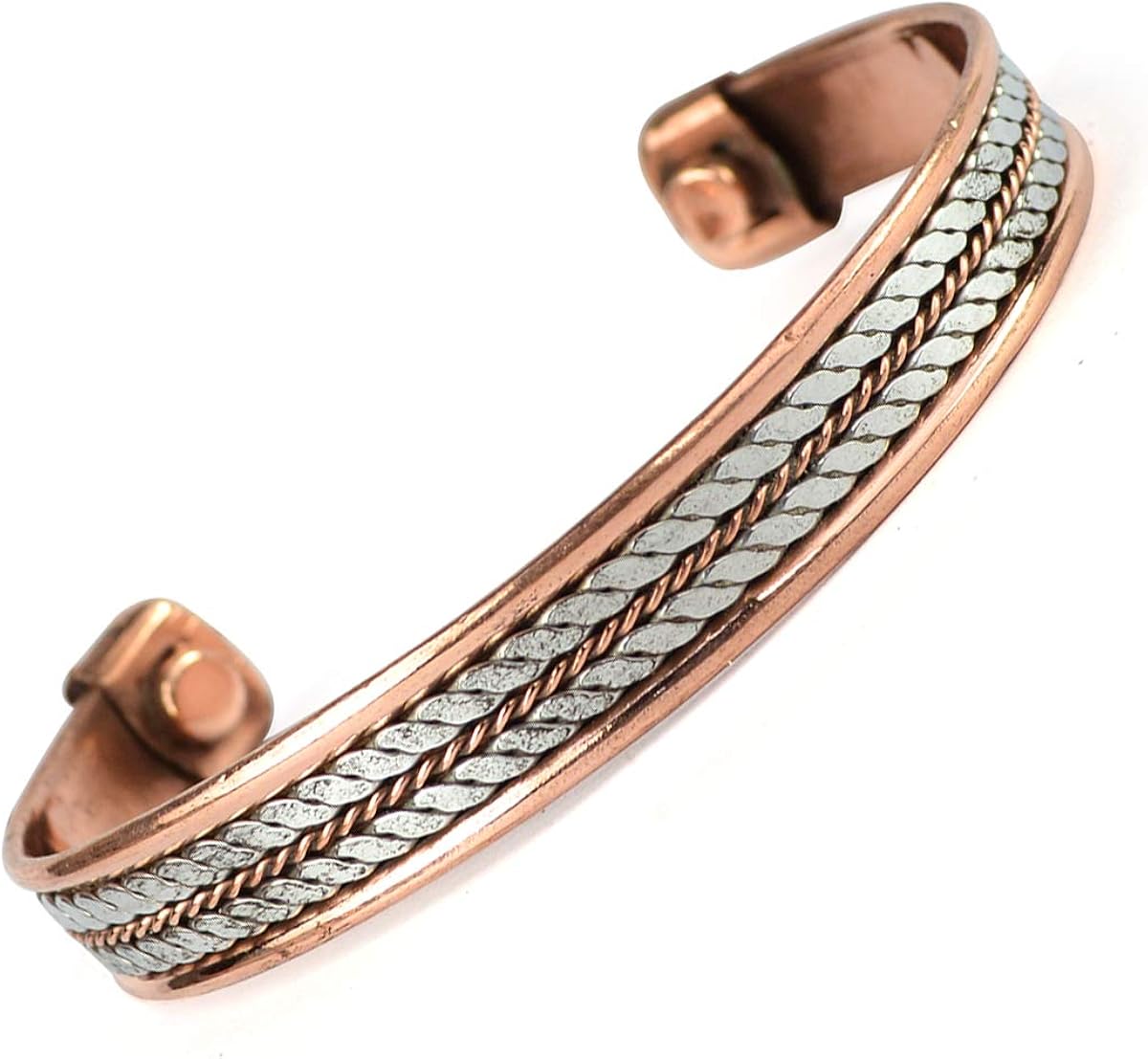 Buy Crystu Copper Mix Metal Kada Copper Bracelet Adjustable free size Kada for Men and Women